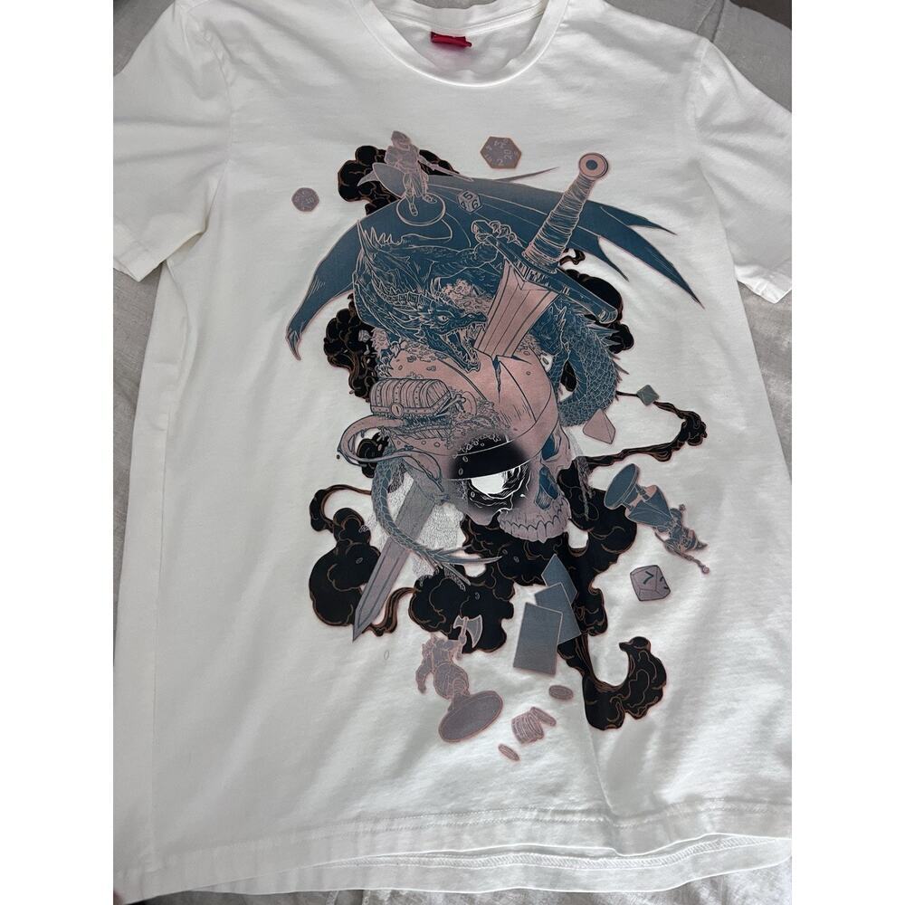 BiBi Sama T Shirt Anime Japanese Sword Skull Short Sleeve Small Cotton Spandex